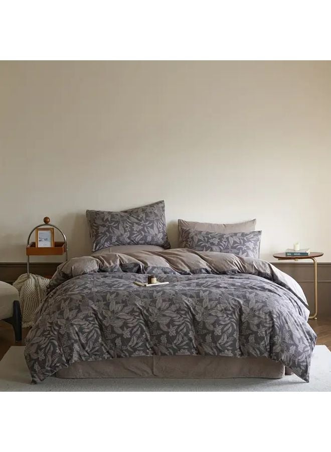 Jingqiu Linen Floral Retro Duvet Cover 78 74x90 55 Inches Soft Breathable Bedding - Image 1